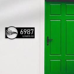 music note house number address sign music studio business custom metal signs 3