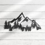 nature mountain forest metal wall art laser cut metal signs hiking camper sign home decoration 0