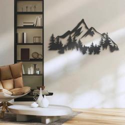 nature mountain forest metal wall art laser cut metal signs hiking camper sign home decoration 3