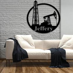 oil rig offshore custom metal name sign driller derrickhand motorman roughneck 2