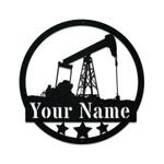 oil rig oil well construction vehicle business custom metal signs 0
