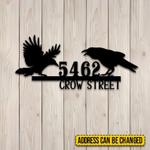 old crow ranch customized address sign crow metal sign power coated laser cut 0