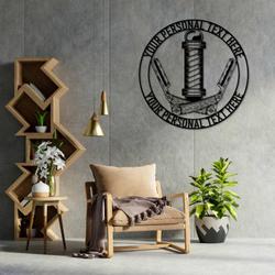 old school baber barber pole shop business custom metal signs 1