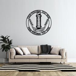 old school baber barber pole shop business custom metal signs 3