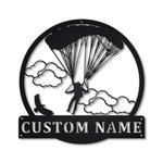 parachuting skydiving metal sign personalized metal name signs home decor sport lovers gifts 0