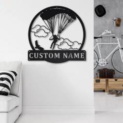 parachuting skydiving metal sign personalized metal name signs home decor sport lovers gifts 3