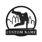 parkour metal sign personalized metal name signs outdoor home decor sport lovers gifts 0