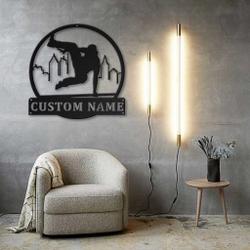 parkour metal sign personalized metal name signs outdoor home decor sport lovers gifts 2