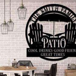 patio metal sign customized family name patio decor backyard lovable sunset beach outdoor decoration housewarming gift pool bar signs 1