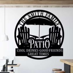 patio metal sign customized family name patio decor backyard lovable sunset beach outdoor decoration housewarming gift pool bar signs 2