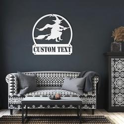 personalied witchy happy halloween metal sign custom family name welcome sign halloween decor home 1