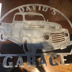 personalized 1950s classic truck metal name sign home decor gift for truck drivers 1