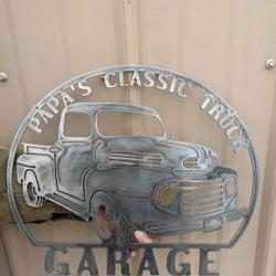 personalized 1950s classic truck metal name sign home decor gift for truck drivers 2