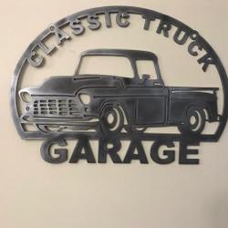 personalized 1955s classic truck metal name sign home decor gift for truck drivers 1