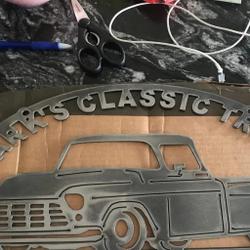 personalized 1955s classic truck metal name sign home decor gift for truck drivers 2