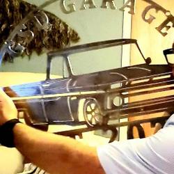 personalized 1960s classic truck garage metal name sign home decor gift for truck drivers 1