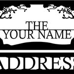 personalized 2 pieces spring tree address sign house number plaque custom metal sign 0