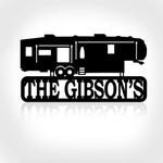 personalized 5th wheel sign camper sign camping gifts rv custom metal sign outdoor home decor gifts for him gifts for her 0
