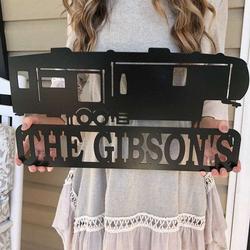 personalized 5th wheel sign camper sign camping gifts rv custom metal sign outdoor home decor gifts for him gifts for her 2