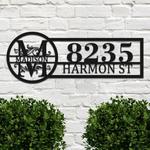 personalized address sign custom metal family name sign front door decor housewarming gift 0