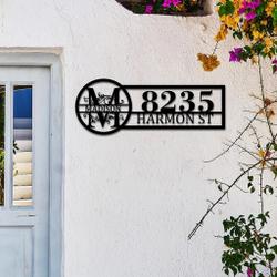 personalized address sign custom metal family name sign front door decor housewarming gift 3