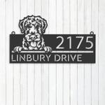 personalized airdale terrier dog cute puppy address sign house number plaque custom metal sign 0