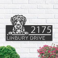 personalized airdale terrier dog cute puppy address sign house number plaque custom metal sign 1