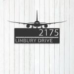 personalized airplane aircraft pilot address sign house number plaque custom metal sign 0