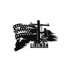 personalized american flag lineman metal wall art electrician custom metal sign 0