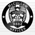 personalized american police officer sign police badge independence day veteran day patriotic decor custom metal sign 0