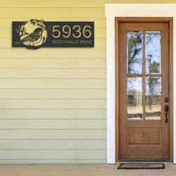 personalized american robin bird address sign custom metal signs 1