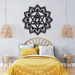 personalized anahata heart chakra spiritual sign yoga studio home decor custom metal sign 0