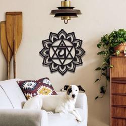 personalized anahata heart chakra spiritual sign yoga studio home decor custom metal sign 1