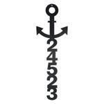 personalized anchor vertical address sign house number plaque custom metal sign 0