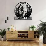 personalized backpacking hiking male custom metal sign 0
