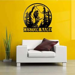personalized backpacking hiking male custom metal sign 1