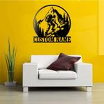 personalized backpacking hiking male mountain custom metal sign 0