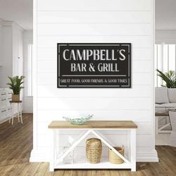 personalized backyard and grill metal sign bbq sign backyard decor backyard bar sign housewarming gift 1