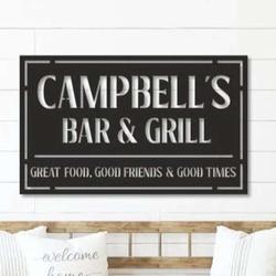 personalized backyard and grill metal sign bbq sign backyard decor backyard bar sign housewarming gift 2