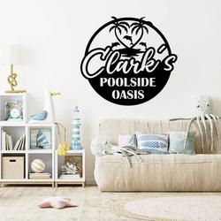 personalized backyard poolside metal sign outdoor wall decor pool bar sign pool patio decor home decor housewarming gift 2