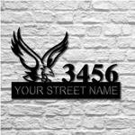 personalized bald eagle address sign house number plaque custom metal sign 0