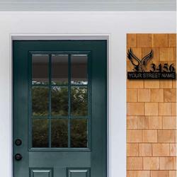personalized bald eagle address sign house number plaque custom metal sign 1