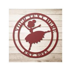 personalized ballet metal sign girl room decor dance studio metal sign gift for daughter balleria 2