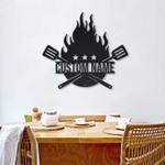 personalized bar and grill sign bbq barbecue gifts fire grill sign grill master sign bbq party decor backyard patio decoration 0