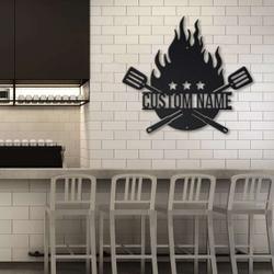 personalized bar and grill sign bbq barbecue gifts fire grill sign grill master sign bbq party decor backyard patio decoration 1