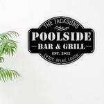 personalized bar and grill sign poolside sign outdoor patio decor bbq grill sign grilling gift home decor housewarming gift 0