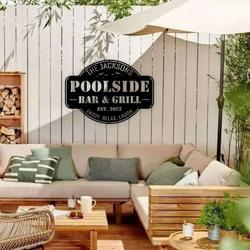 personalized bar and grill sign poolside sign outdoor patio decor bbq grill sign grilling gift home decor housewarming gift 2