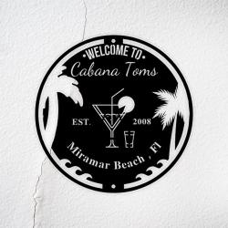 personalized bar sign cabana sign beach bar sign tiki bar sign pool bar sign tiki home outdoor decor housewarming gift 2