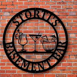 personalized bar sign grill man cave sign backyard grill metal sign housewarming gift home bar decor 1