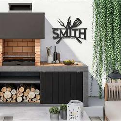 personalized barbecue sign garden sign bar and grill sign bbq enthusiast kitchen decor 3